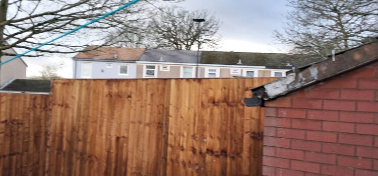 Storm Damaged Garden Fences in Halesowen