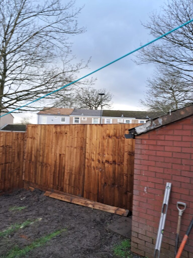 Storm Damaged Garden Fences in Halesowen