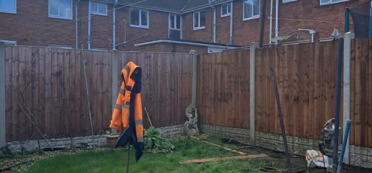 New garden fence installation in Stourport-on-Severn